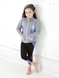 GIRLS 2-6 CUT AND SEW ATHLETIC JACKET
