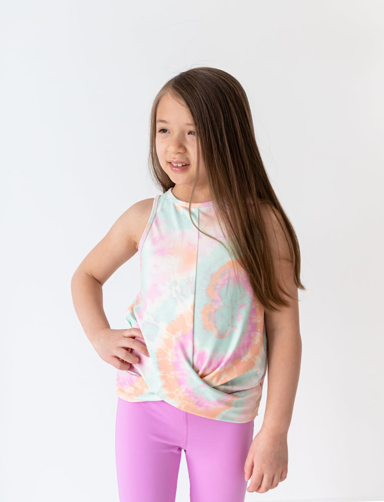GIRLS 2-6 TWISTED FRONT TANK