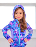 GIRLS 2-6 CUT AND SEW HOODED JACKET
