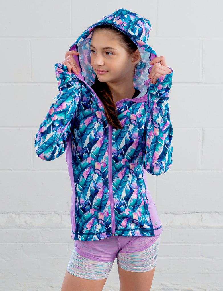 GIRLS CUT AND SEW HOODED JACKET